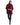 Chaquetón reversible de cordero Maximilian en rojo - vista de cuerpo entero