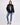 Chaqueta de visón horizontal Maximilian en negro - vista de cuerpo entero