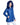 Abrigo reversible de cordero con capucha ribeteada de zorro en ELECTRIC BLUE, imagen 2