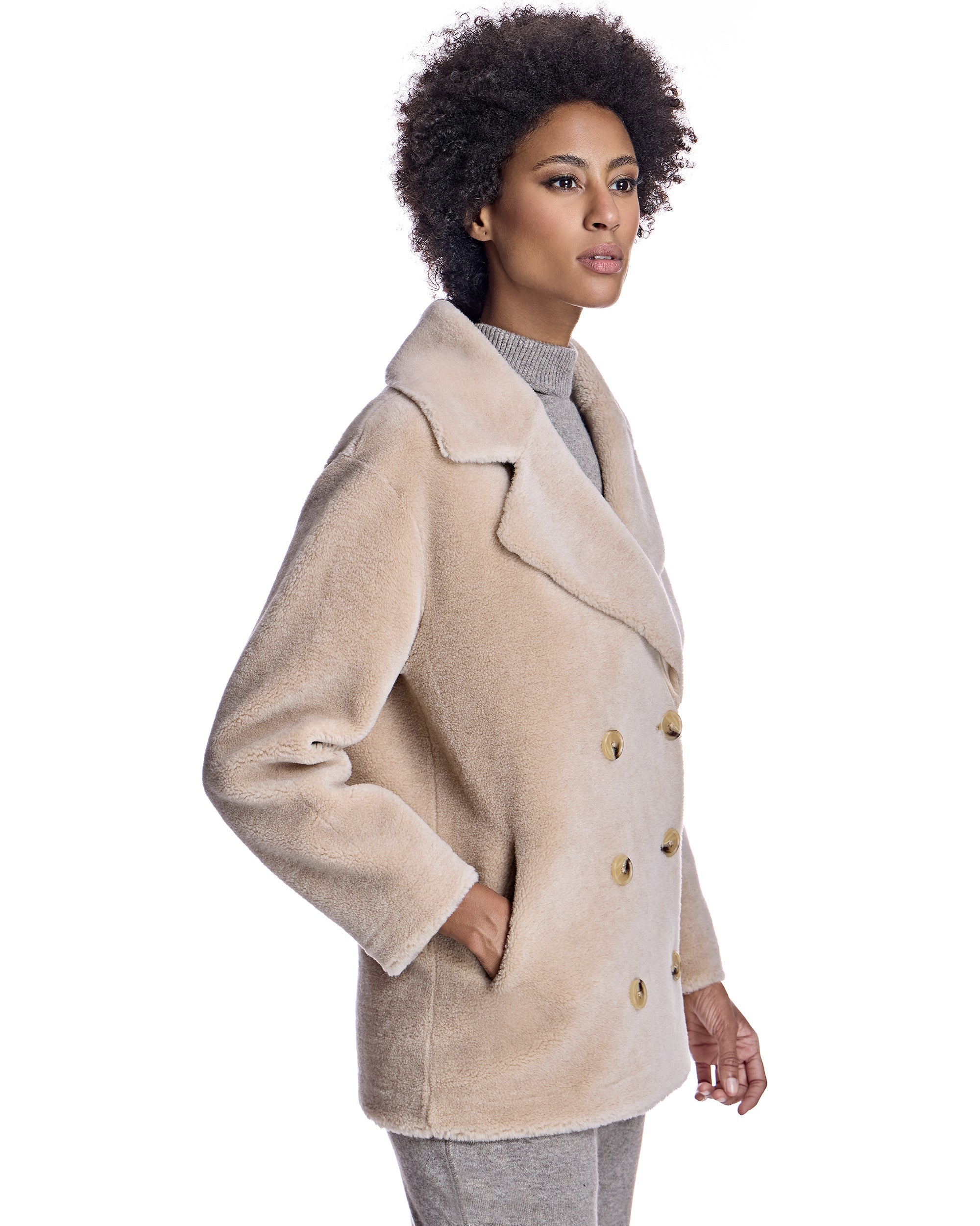 Lambs Wool Pea Jacket