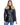 Chaqueta de cuero Black Beige con cuello solapa de cordero - vista principal