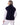 Chaleco de visón de hombro caído, cuello camisero y cremallera en DARK PURPLE, imagen 3