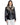 Chaqueta de cuero cruzada con cuello solapa de cordero toscana en color Brown/Montana - vista frontal