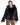 Chaqueta reversible de cordero toscana con capucha en color Brown - vista frontal