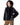 Chaqueta reversible de cordero toscana con capucha en color Brown - vista tres cuartos