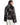 Chaqueta de zorro en retales con cuello alto en color Silver - vista posterior