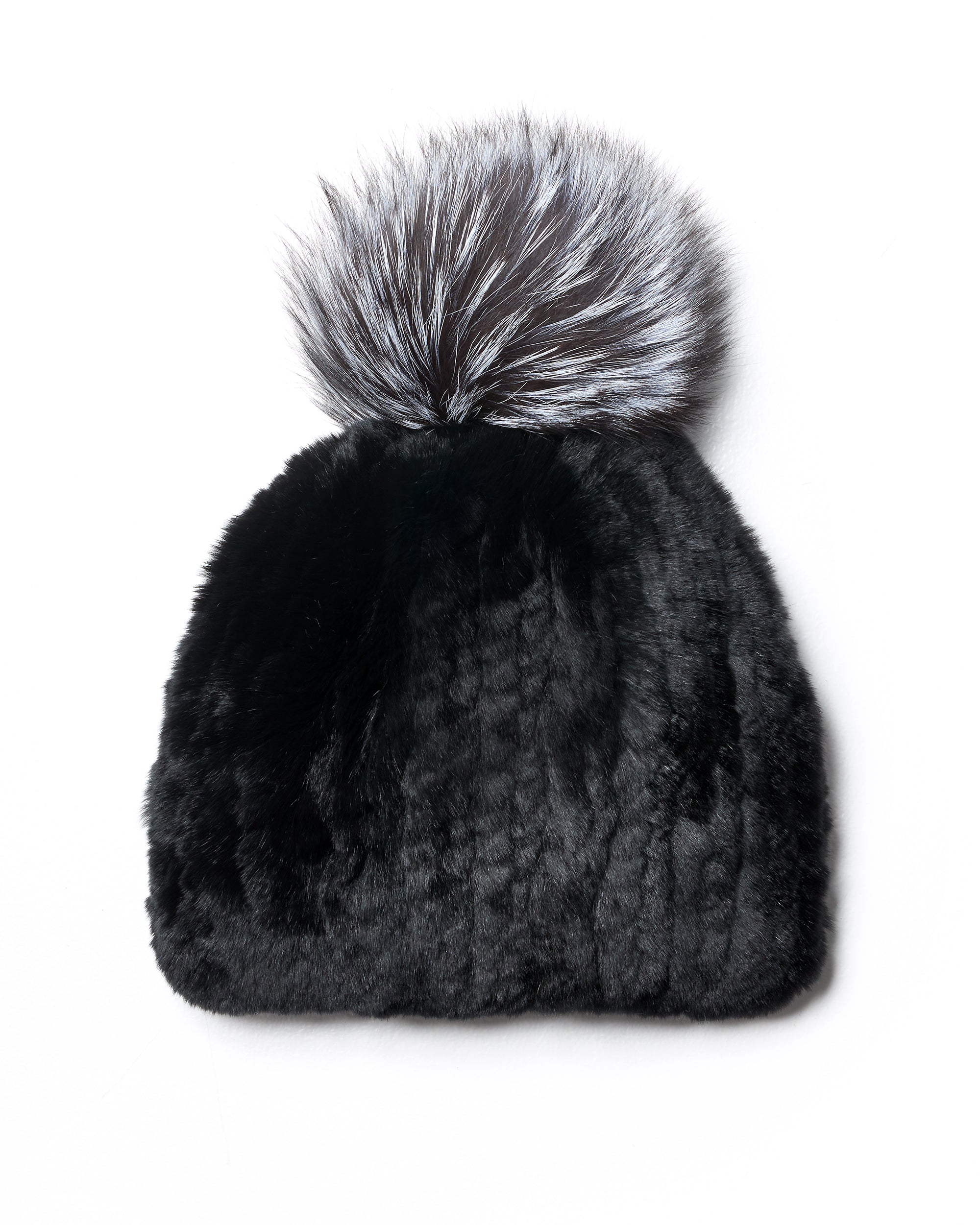 Julia & Stella Knitted Rabbit Hat With Fox Pompom