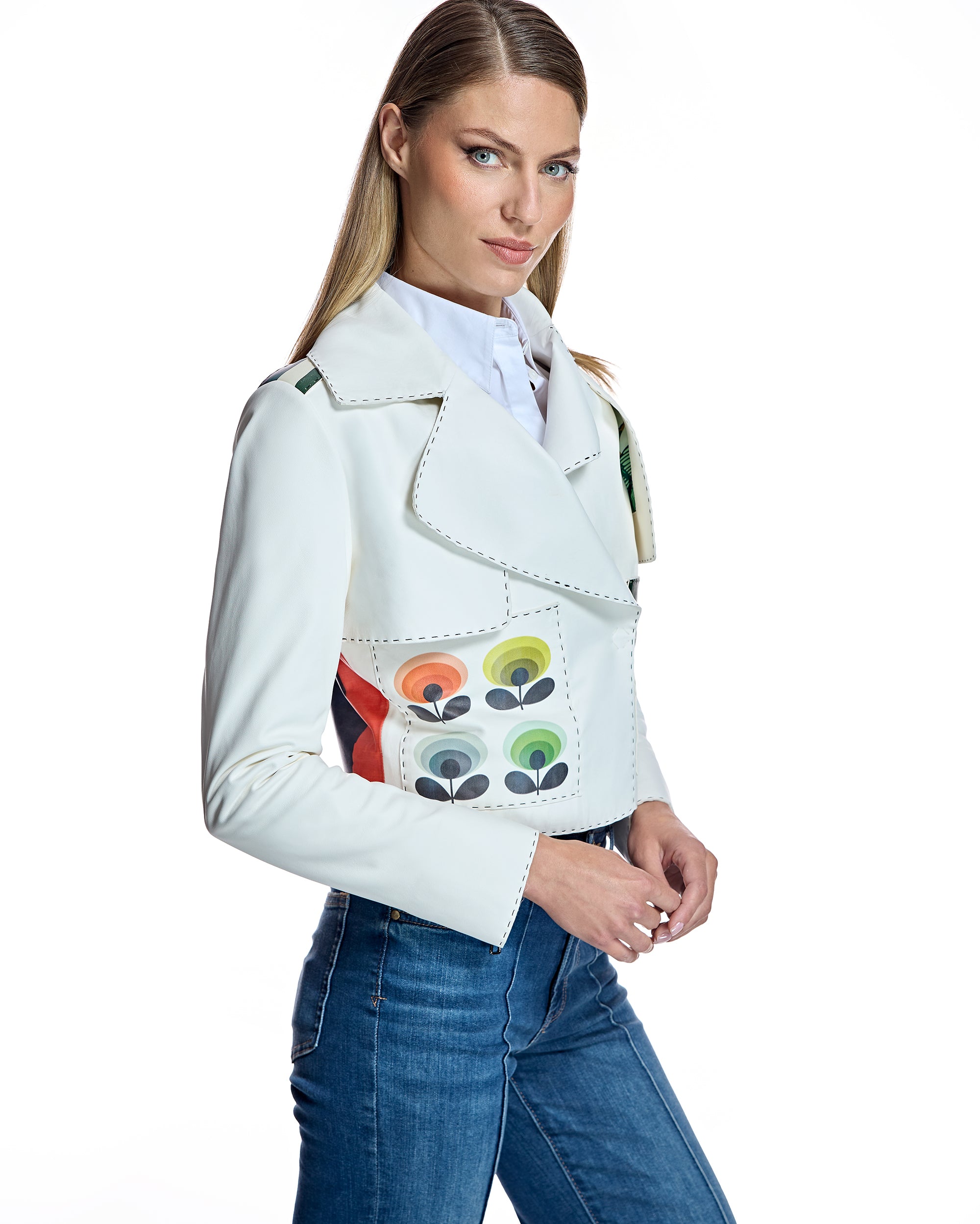Cropped Leather Jacket