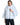 Chaqueta de zorro en horizontal con entredos de cuero con capucha y manga francesa ACT006/HF-58|WHITE - vista 1