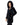 Chaquetón reversible de rex con capucha ribeteada de zorro AF61799-65|BLACK - vista 2