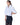 Bolero de visón en horizontal con cuello alto y manga francesa BC1502/M-25|WHITE - vista 2