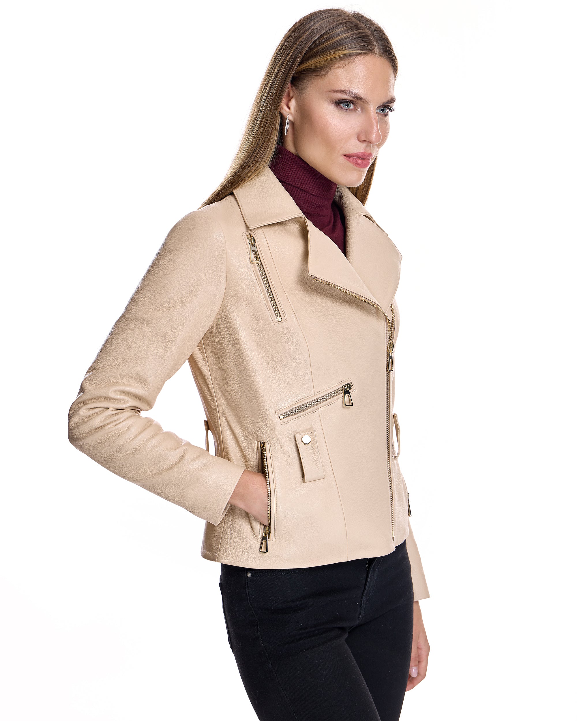 Belted Leather Jacket