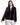Chaqueta reversible de cordero con cuello camisero — vista frontal