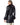 Chaquetón de cuero con cuello chal y puños de cordero BCI/DK/10/34-36|BLACK/DARK BROWN - vista 3