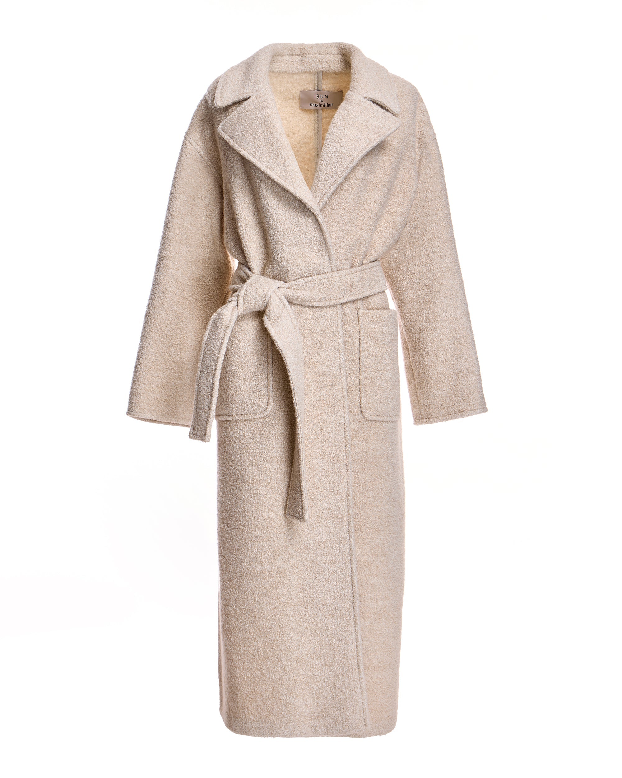 Wool blend Belted Coat