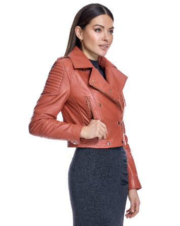 Cropped Leather Jacket