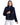 Chaqueta de visón horizontal con cuello tira e inserciones de visón rasado Maximilian en marine - imagen 1