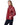 Chaqueta de cuero entallada con cuello alto y cremallera JW0138-42|RUBY RED - vista 2