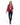 Chaqueta de cuero entallada con cuello alto y cremallera JW0138-42|RUBY RED - vista 4