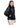 Chaqueta de cuero con cuello de solapa, inserciones delanteras y puños de cordero merino en BLACK, imagen 2