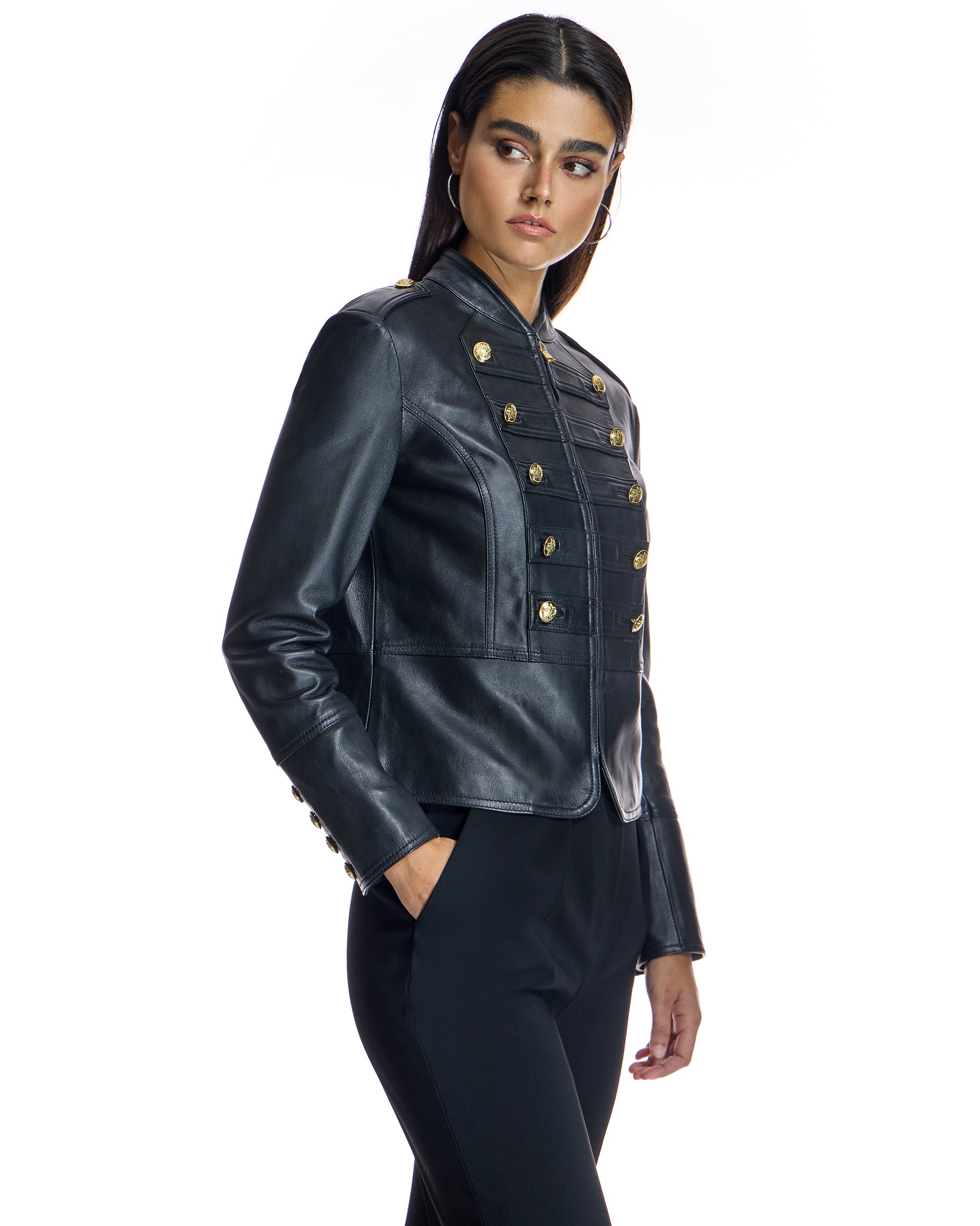 Leather Military Jacket