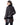 Chaqueta de cordero napado con cremallera cruzada en BLACK, imagen 3