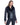 Chaqueta de pitón con cuello solapa desmontable de visón y cremallera en BLACK, imagen 1