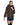 Chaqueta de retales de visón con capucha y cremallera en ZEBRA BROWN, imagen 1