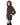 Chaqueta de retales de visón con capucha y cremallera en ZEBRA BROWN, imagen 2