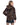 Chaqueta de retales de visón con capucha y cremallera en ZEBRA BROWN, imagen 3