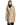 Abrigo de cuero con cuello solapa y cinturón con grabado de cocodrilo SC765/SDC-43|BEIGE - vista 1