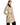 Abrigo de cuero con cuello solapa y cinturón con grabado de cocodrilo SC765/SDC-43|BEIGE - vista 2