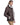 Chaqueta de cordero merino con cuello de solapa en contraste en BROWN/WHITE, imagen 2